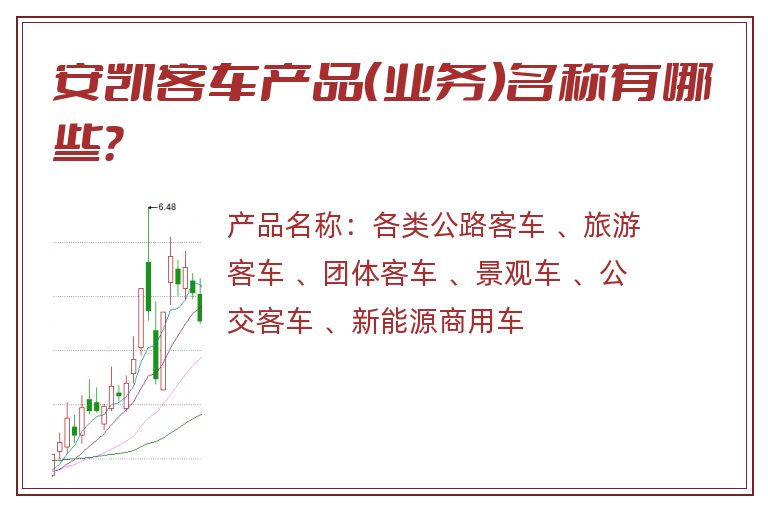 安凯客车产品（业务）名称有哪些？