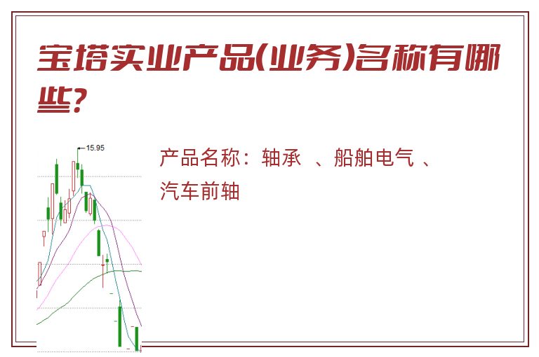 宝塔实业产品（业务）名称有哪些？
