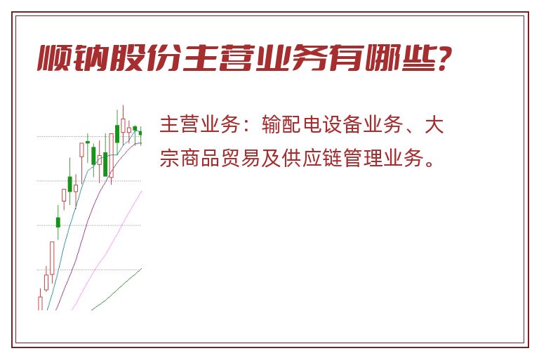 顺钠股份主营业务有哪些？