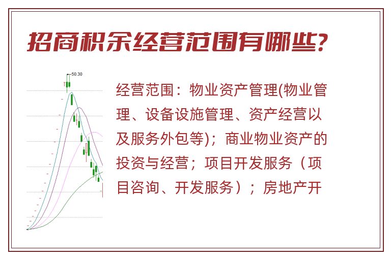 招商积余经营范围有哪些？