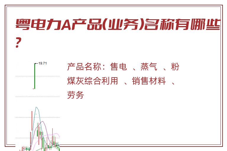 粤电力A产品（业务）名称有哪些？