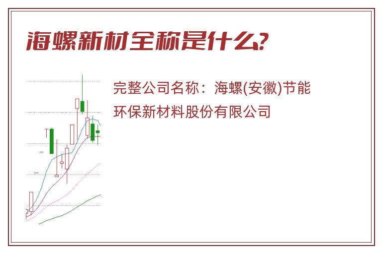 海螺新材全称是什么？