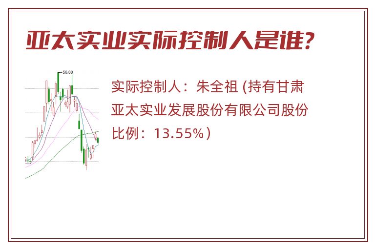 亚太实业实际控制人是谁？