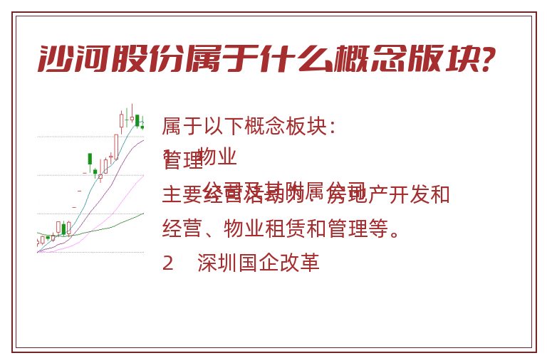 沙河股份属于什么概念版块？